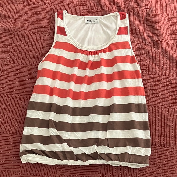 Women’s size 38 trs by Truworth lined Striped Sleeveless tank top - Picture 1 of 14